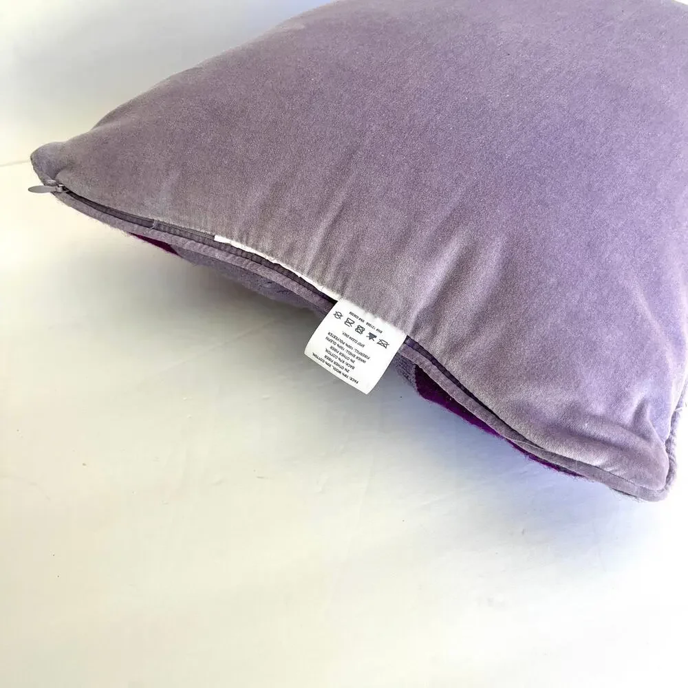 Johnathan Adler Happy Chic Purple Pagoda Needlepoint Accent Pillow Chinoiserie